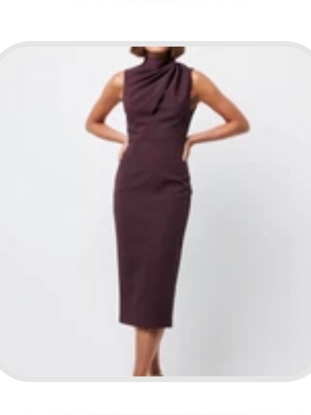The Edge Of Glory Midi Dress in Dark Cherry